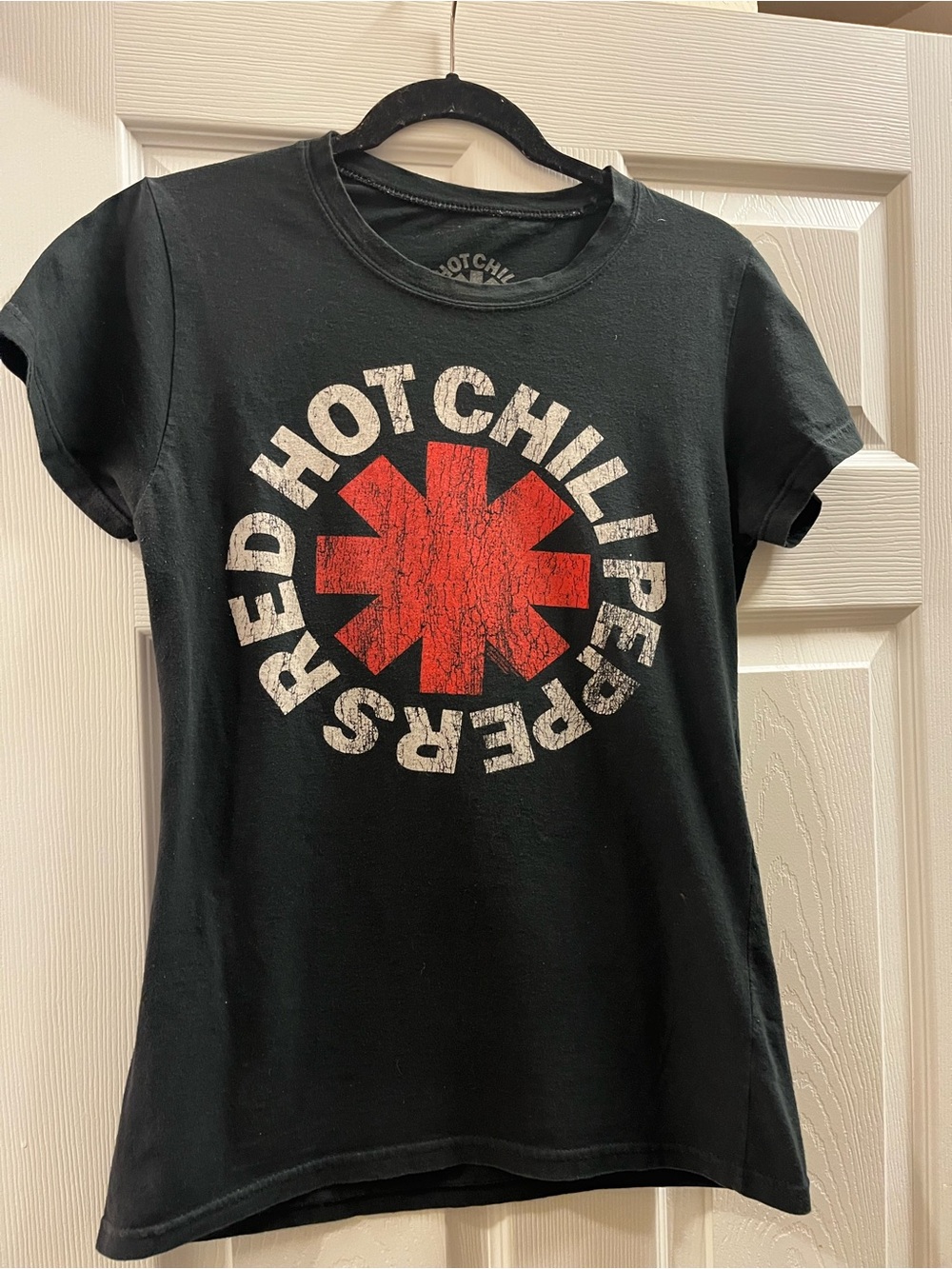 Red Hot Chili Peppers Black Graphic Tee with Red Logo